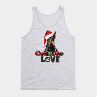 Christmas Doberman Pinscher/Dobie LOVE Tank Top